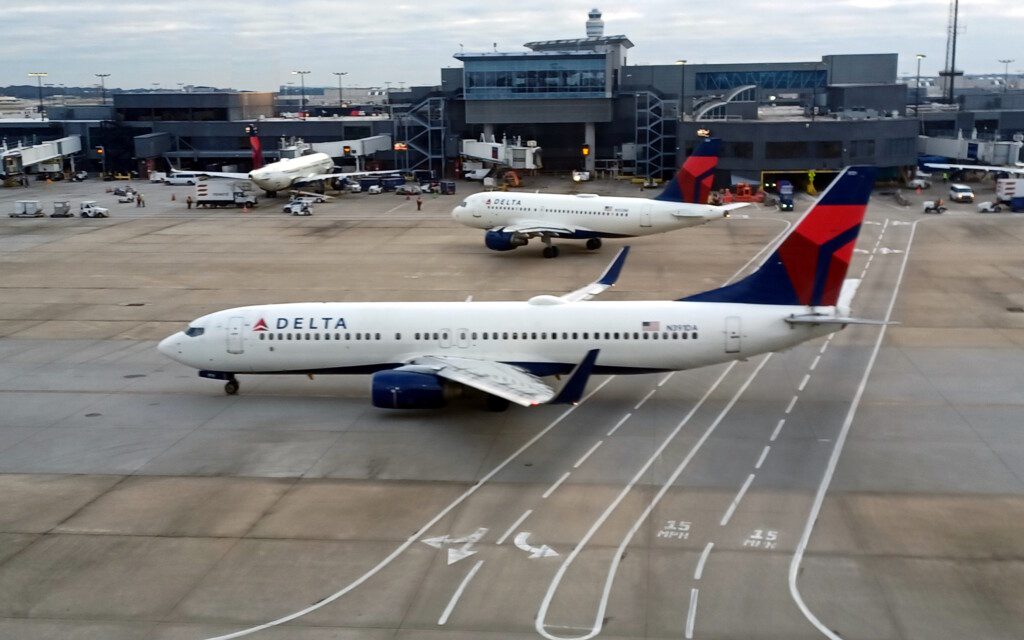 A Delta Air Lines jet in Atlanta