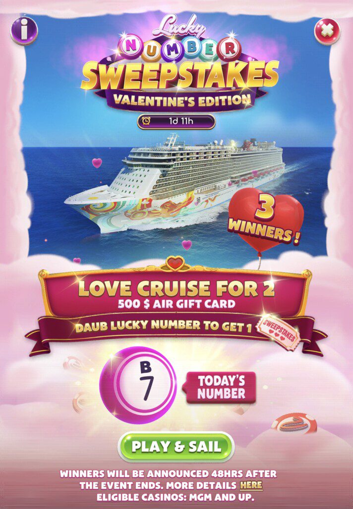 MyVegas Bingo Cruise Promotion