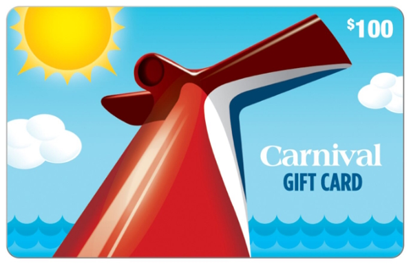 a gift card with a red and white object