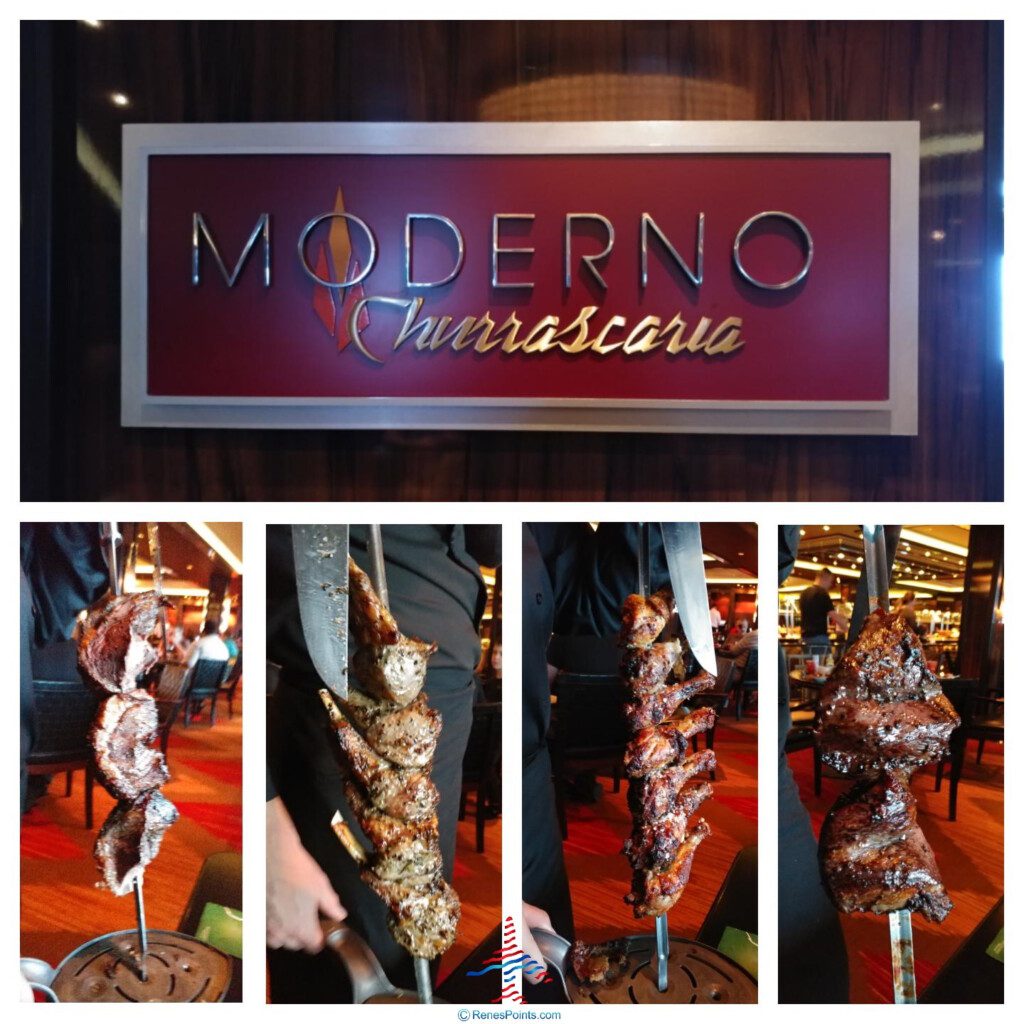 a collage of meat on a skewer