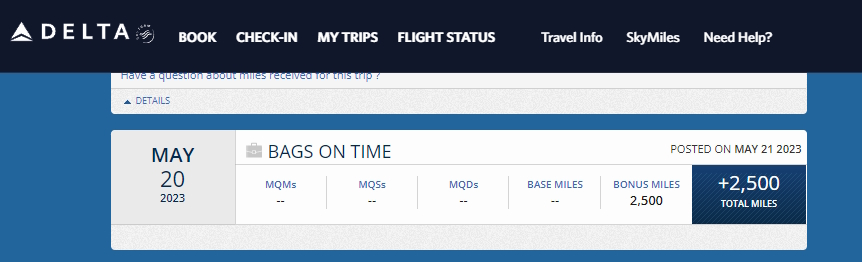 a screenshot of a flight status