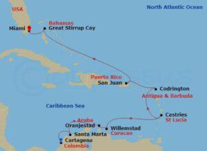 a map of the caribbean islands