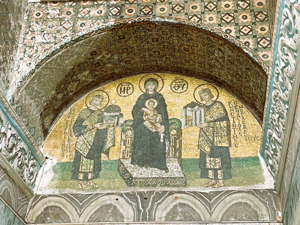 Istanbul Turkey Hagia Sophia Vestibule Mosaic 2023