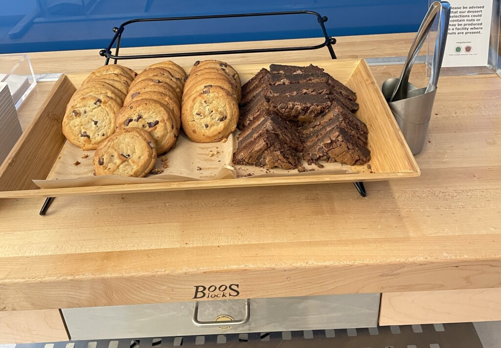 a tray of cookies on a table