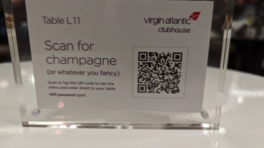 a sign with a qr code