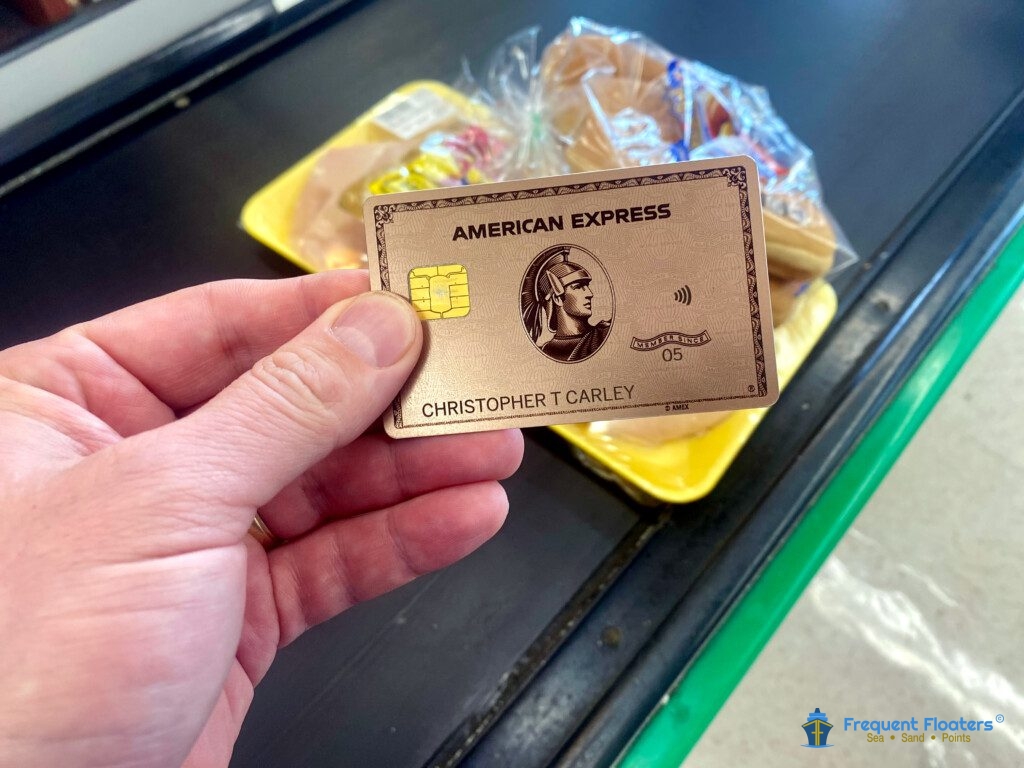 Using an American Express Gold Card at a supermarket