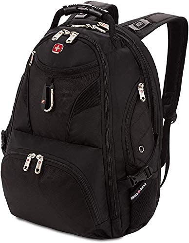 a black backpack with zippers