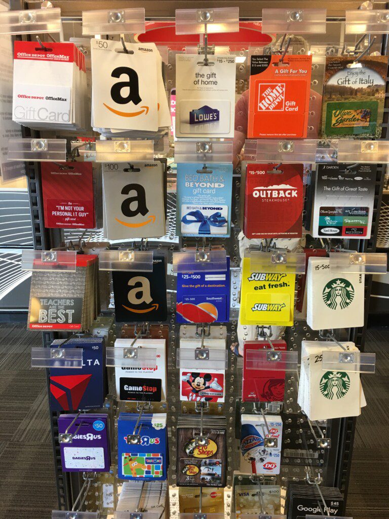 Gift cards for sale at an Office Depot-Office Max