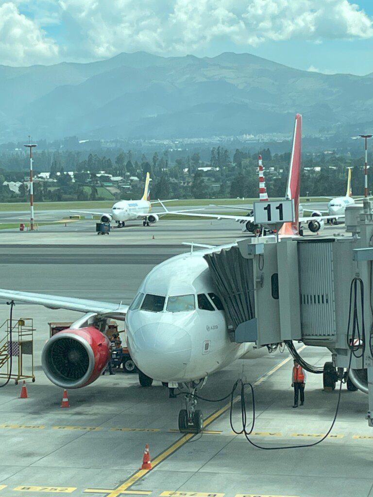 a plane at an airport