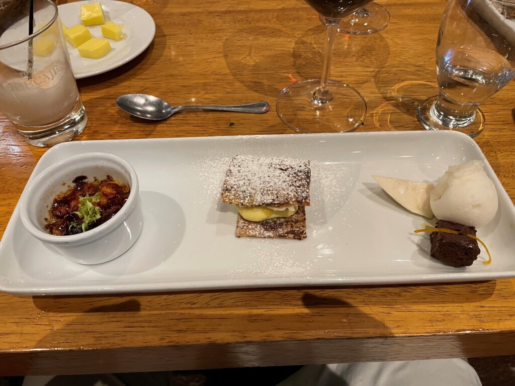 a plate of food on a table