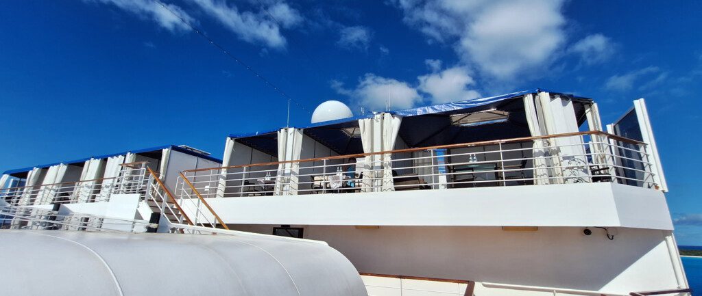 a deck of a cruise ship