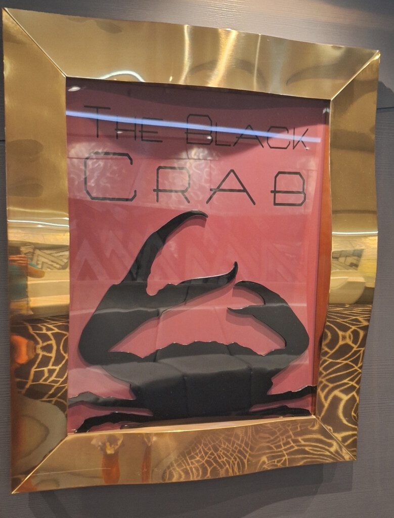 a framed picture of a crab