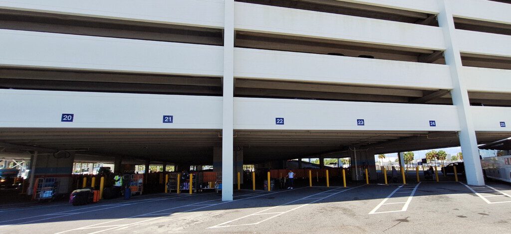a parking garage with several levels